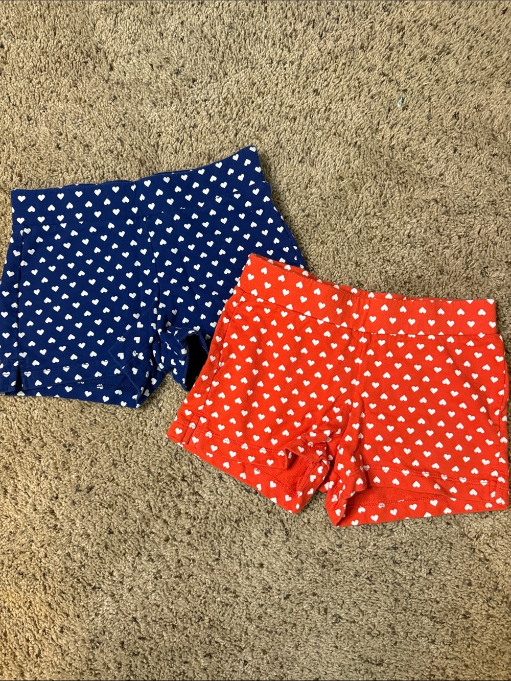Old Navy Girls' Heart Print Shorts - Blue & Red